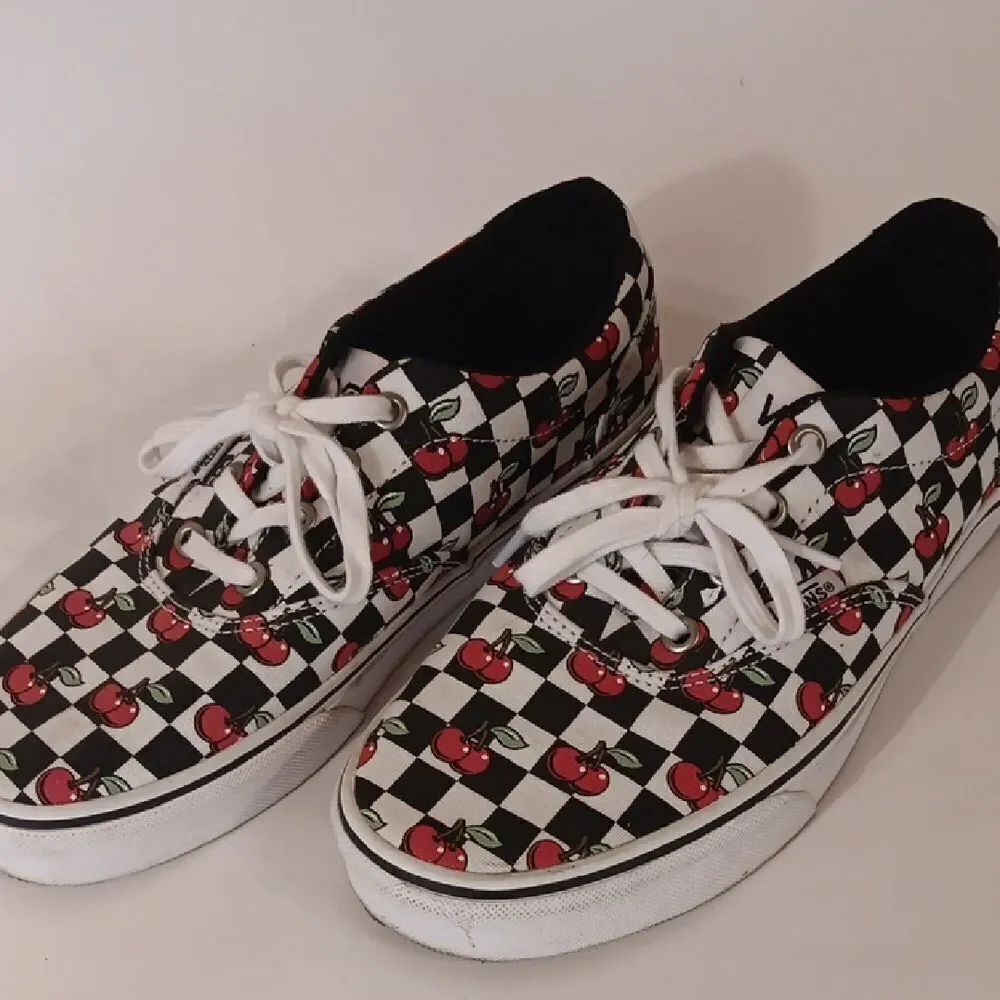 NEW. Vans Off The Wall Cherry Checkered Sneakers